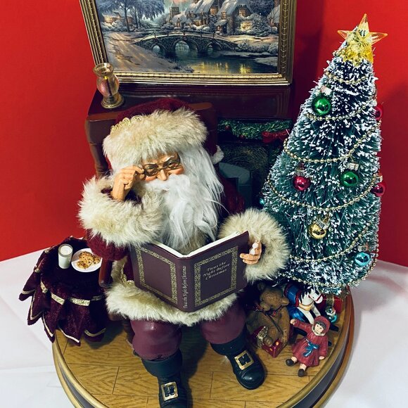 Bradford Exchange T. KINKADE NIGHT BEFORE CHRISTMAS Storytelling Santa 2007 Flaw - Picture 1 of 14